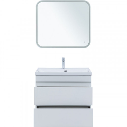 Тумба под раковину Aquanet Нота New 75 335418 подвесная Белый глянец МДФ / ЛДСП