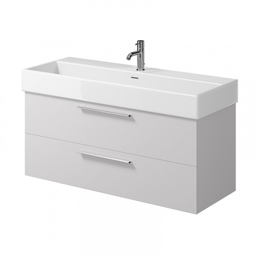 Тумба под раковину Creto Tivoli 120 8-1394W подвесная Белая МДФ / ЛДСП