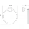 Кольцо для полотенец Aquatek Классик AQ4512PG Золото