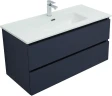 Тумба с раковиной Aquanet Вега 2.0 100 344759 подвесная цвет Маренго