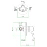 Смеситель для душа Webert Aurora AU880101010 Золото встраиваемый