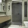 Душевая дверь Maybah Glass MGD-528-6 905x1950 на петлях Черный стекло графитовое матовое