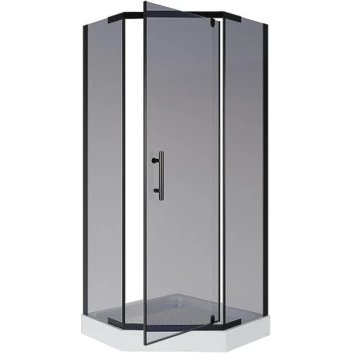 Душевой уголок Niagara Eco 100х100 NG-010-14DT профиль Черный стекло тонированное