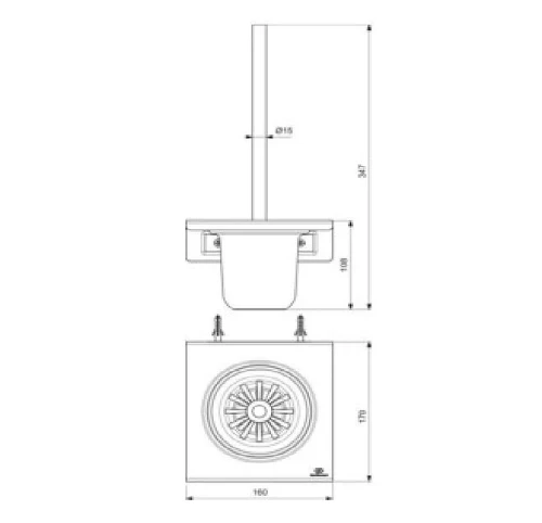 Ершик для унитаза Ideal Standard Alu+ BD593XG цвет черный матовый