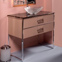Тумба под раковину Boheme Armadi Art Monaco 100 867-100-CPCR Капучино Хром МДФ / ЛДСП