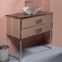 Тумба под раковину Boheme Armadi Art Monaco 100 867-100-CPCR Капучино Хром МДФ / ЛДСП