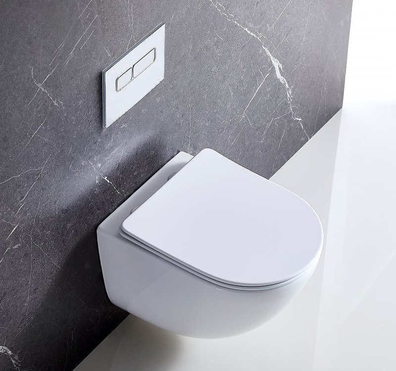 Комплект унитаза BelBagno Amanda BB051CHR+BB051SC с инсталляцией Grohe Rapid SL 38721001 с сиденьем Микролифт и клавишей смыва Хром фаянс подвесной