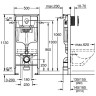 Комплект унитаза BelBagno Amanda BB051CHR+BB051SC с инсталляцией Grohe Rapid SL 38721001 с сиденьем Микролифт и клавишей смыва Хром фаянс подвесной