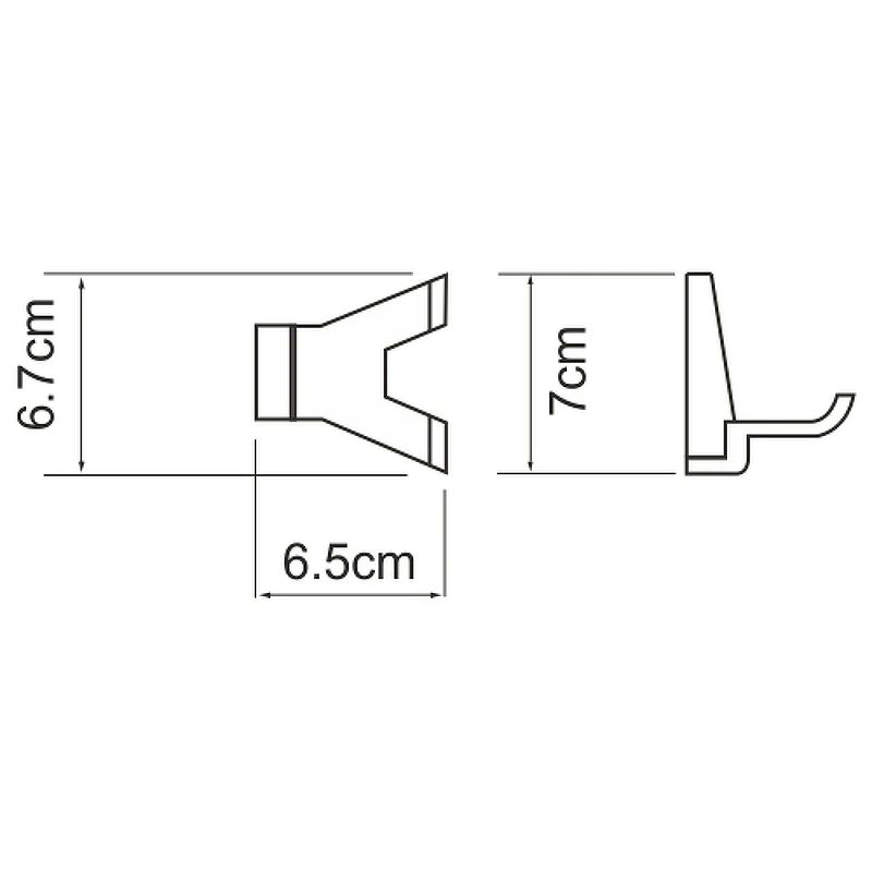 Двойной крючок WasserKRAFT Lopau K-6023D Хром