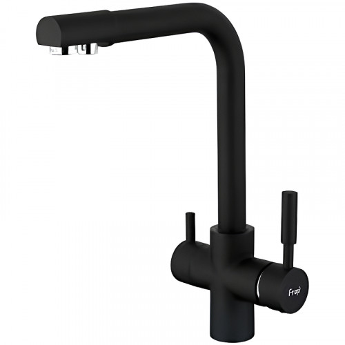 Смеситель для кухни Frap F4352-7 Черный матовый латунь