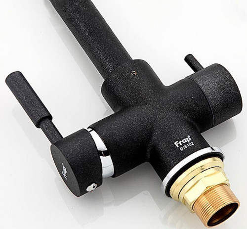 Смеситель для кухни Frap F4352-7 Черный матовый латунь