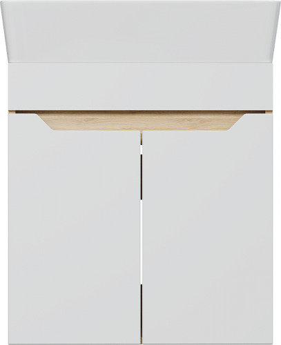 Тумба с раковиной DIWO Архангельск 50 подвесная цвет Белый Дуб сонома