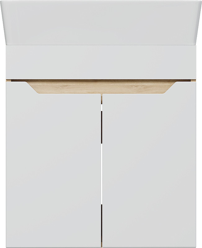 Тумба с раковиной DIWO Архангельск 50 подвесная цвет Белый Дуб сонома