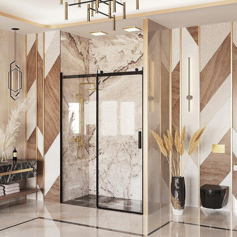 Душевая дверь Ambassador Benefit 140 19021203HB профиль Черный cтекло прозрачное