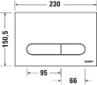 Кнопка смыва для инсталляции Duravit DuraSystem WD5009011000 цвет Белый