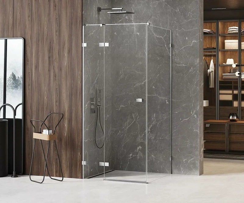 Душевой уголок New Trendy Avexa Chrome 120х70 L EXK-1503 профиль Хром стекло прозрачное