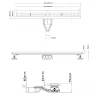Душевой лоток Esbano Slim 60 S-SIDE-60SG ESTRSLMSIDE60SG с решеткой Золото матовое