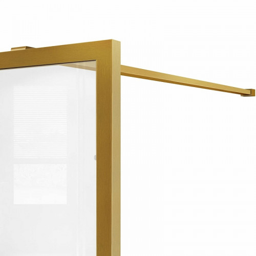 Душевая перегородка Vincea Walk-In 80 VSW-1HC800CFBG профиль Брашированное золото стекло прозрачное/рифленое