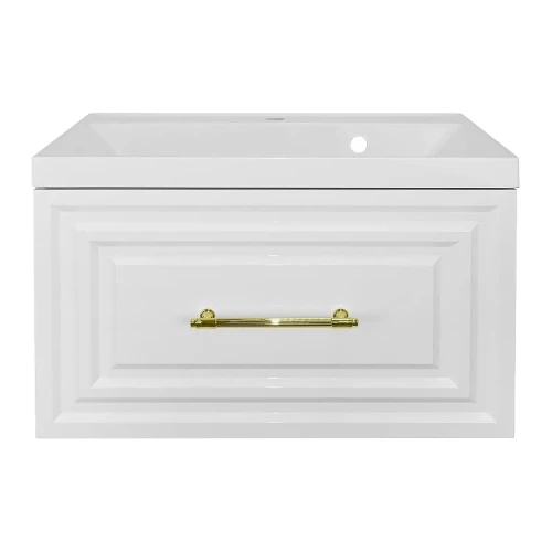 Тумба с раковиной Azario Laura 70 CS00104006 подвесная цвет Белый глянцевый