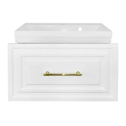 Тумба с раковиной Azario Laura 70 CS00104006 подвесная цвет Белый глянцевый