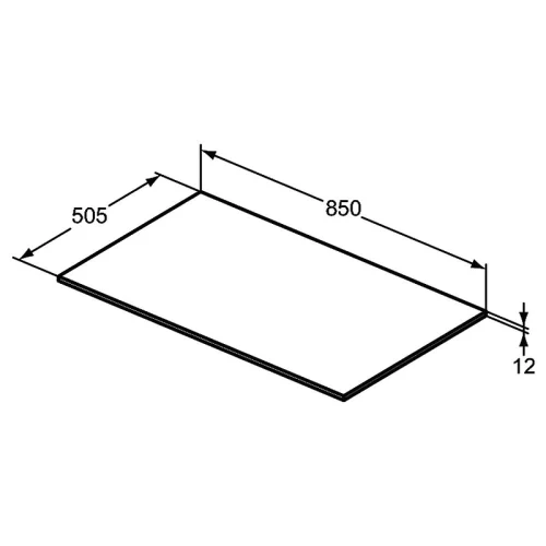 Столешница под раковину Ideal Standard Adapto 85 U8415WG цвет Белый глянцевый