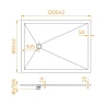 Душевой поддон из искусственного камня RGW Stone Tray (Стоун Трей) ST-G 120х90 16152912-002 цвет Графит
