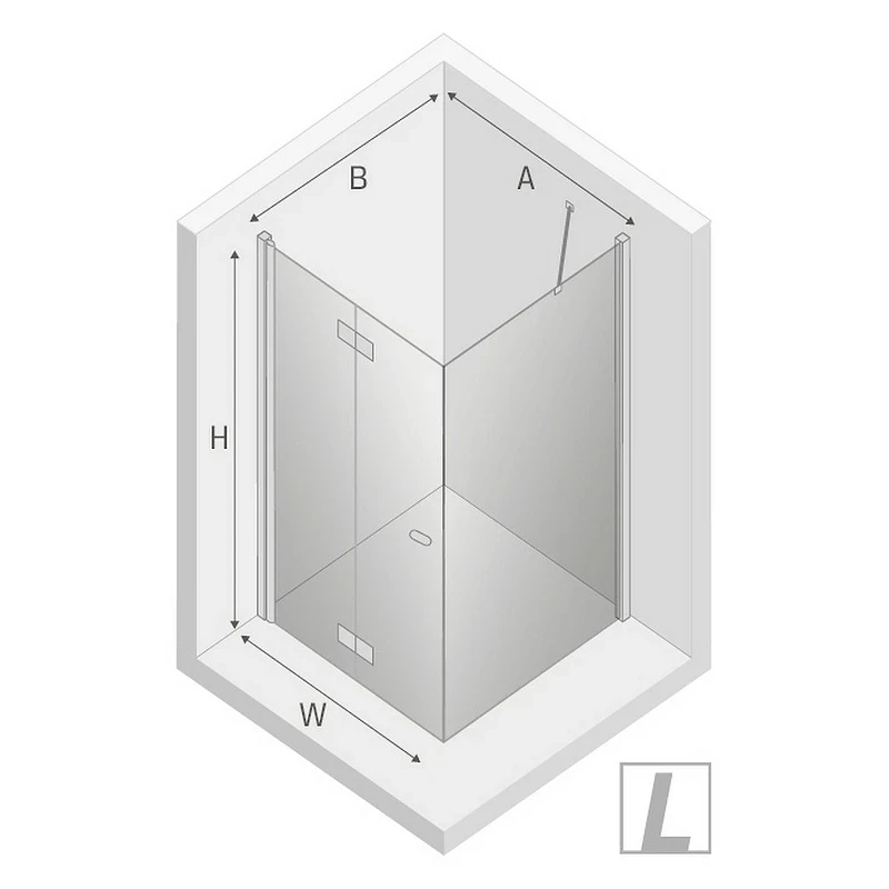 Душевой уголок New Trendy New Soleo Chrome 90х100 L D-0149A/D-0089B профиль Хром стекло прозрачное