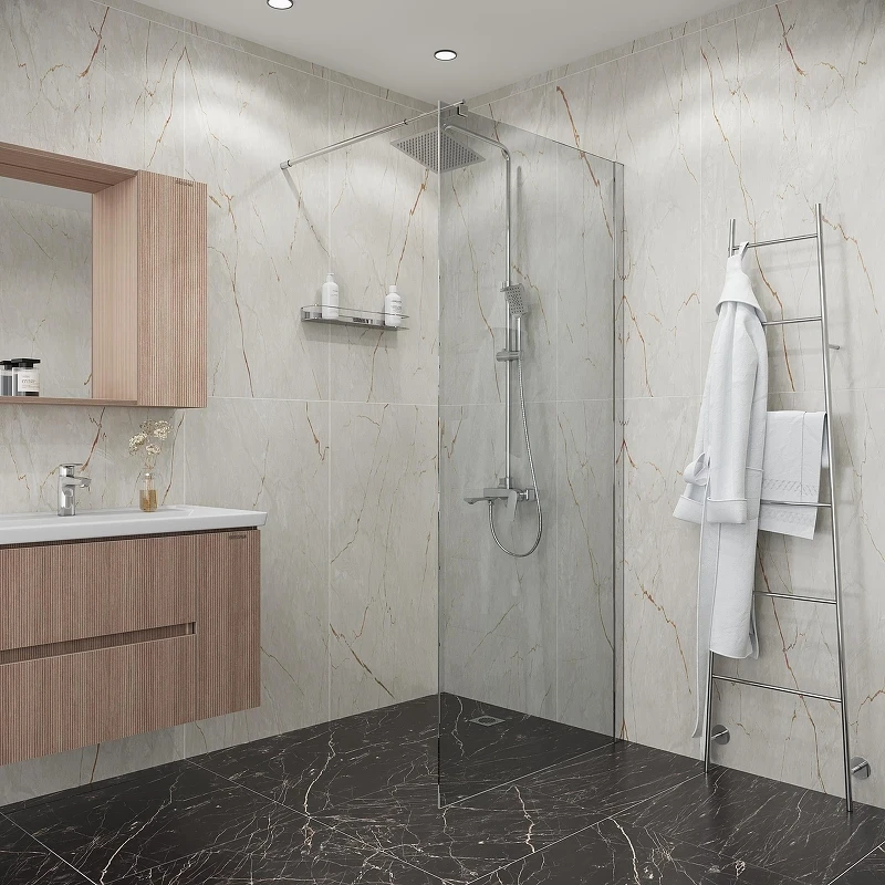 Душевая перегородка Niagara Eco 80 NG-531-80 профиль цвет Хром стекло прозрачное