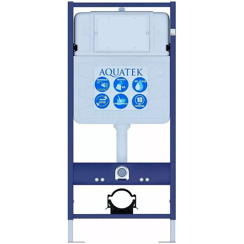 Комплект унитаза с инсталляцией Aquatek Set Aquatek Бетта с сиденьем Микролифт фарфор подвесной