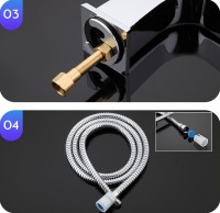 Смеситель для раковины Gappo G07 G1207 с гигиеническим душем Хром латунь