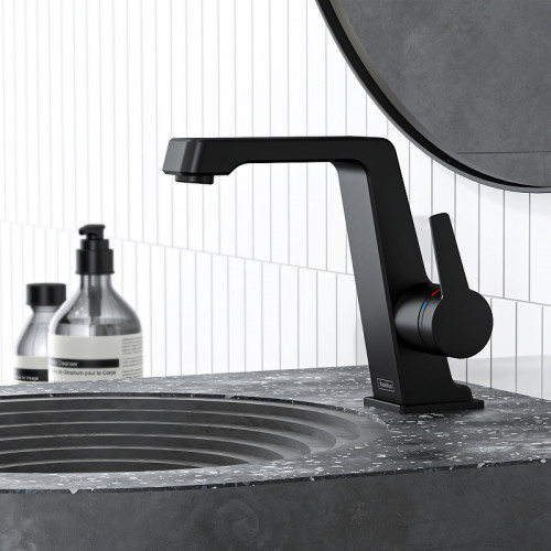 Смеситель для раковины Teska Thetis E5208 Черный матовый латунь