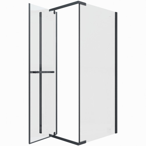 Душевой уголок Ceruttispa Mimi 90x90 MIMI ZQ91B 9284 профиль Черный матовый стекло прозрачное