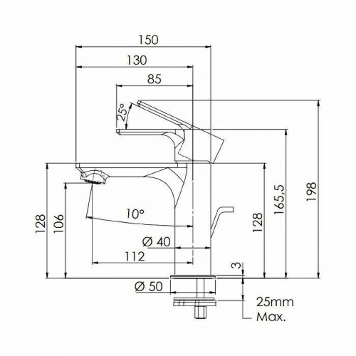 Смеситель для раковины Remer Energy EY12BO Белый матовый латунь