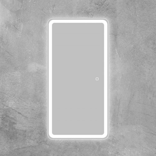 Зеркальный шкаф BelBagno Marino 40 SPC-MAR-400/800-1A-LED-TCH с подсветкой Белый МДФ / ЛДСП