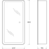Зеркальный шкаф BelBagno Marino 40 SPC-MAR-400/800-1A-LED-TCH с подсветкой Белый МДФ / ЛДСП