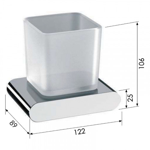 Стакан для зубных щеток Remer Lounge LN15NPO Никель матовый брашированный