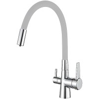 Смеситель для кухни Haiba HB76858-3 Хром Серый латунь