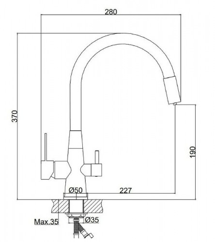Смеситель для кухни Haiba HB76858-3 Хром Серый латунь