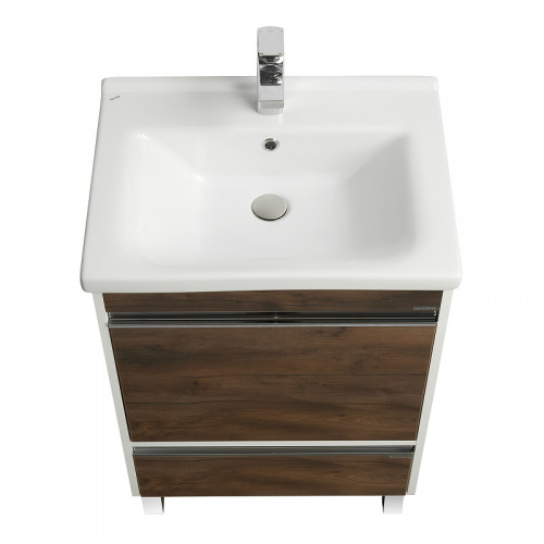 Тумба под раковину Aquaton Капри 60 1A230101KPDB0 подвесная Таксония темная МДФ / ЛДСП