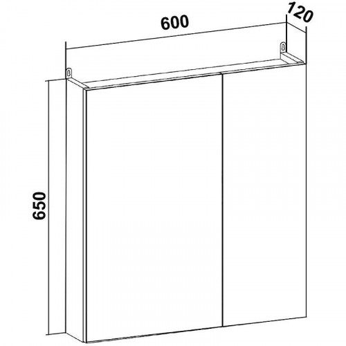 Зеркальный шкаф Runo Лада 60 00-00001159 Белый МДФ / ЛДСП, стекло