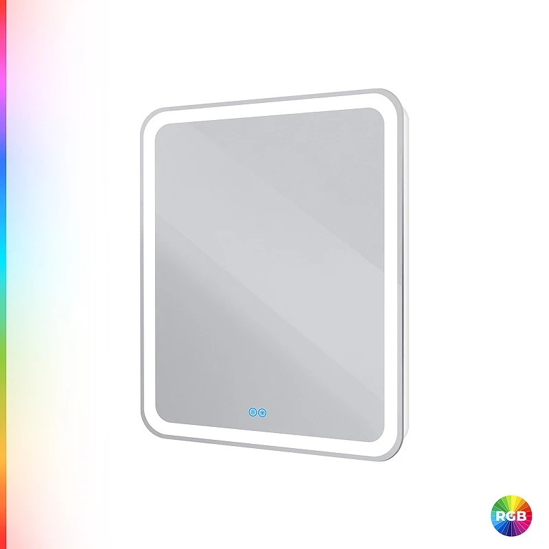 Зеркало Cezares Multicolore 80 CZR-SPC-MC-800-800-RGB-TCH с подсветкой с сенсорным выключателем и функцией памяти стекло