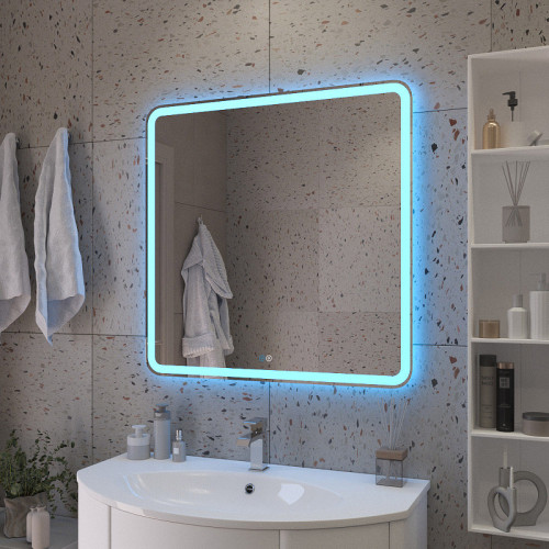 Зеркало Cezares Multicolore 80 CZR-SPC-MC-800-800-RGB-TCH с подсветкой с сенсорным выключателем и функцией памяти стекло