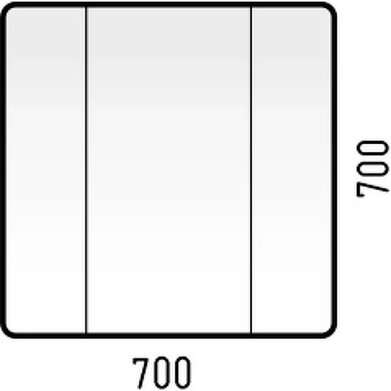 Зеркальный шкаф Corozo Монро 70 SD-00000678 Белый МДФ / ЛДСП, стекло