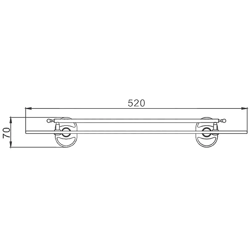 Стеклянная полка Frap F19 F1907 Хром