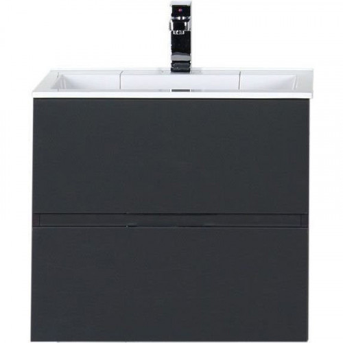 Тумба с раковиной Aquanet Алвита 60 213094 подвесная Серый антрацит МДФ / ЛДСП
