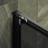 Душевая дверь Maybah Glass MGD-1289-6 1500х1950 раздвижная профиль Черный стекло графитовое матовое