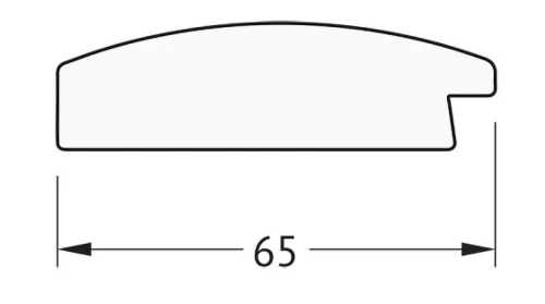Зеркало Evoform Definite 146х56 BY 1074 в багетной раме - Орех 65 мм стекло