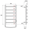 Электрический полотенцесушитель Point Афина PN04858B П6 500x800 диммер справа Черный