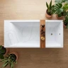 Ванна из искусственного камня Delice Diapason Ultra 170х75 DLR330050-G с узким бортом цвет Белый глянцевый