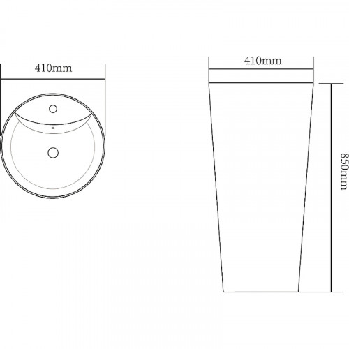 Раковина SantiLine 41 SL-4008 Под мрамор фаянс напольный